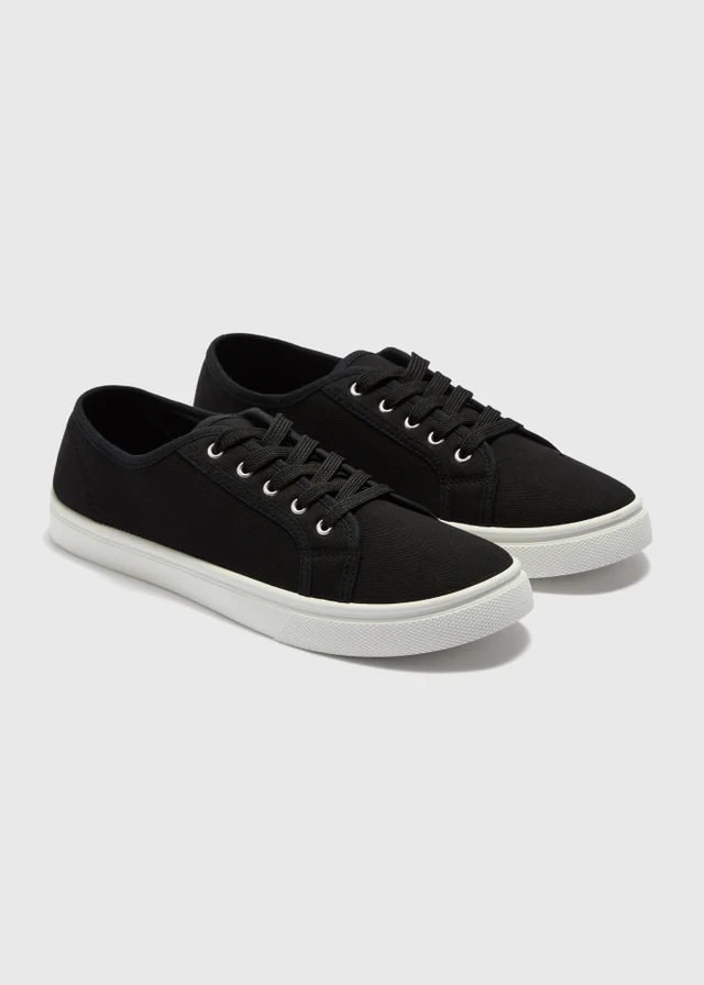 Black Canvas Trainers