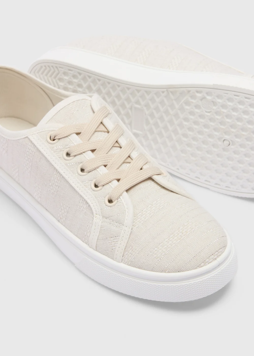 Linen Canvas Trainers - 3 Image 2