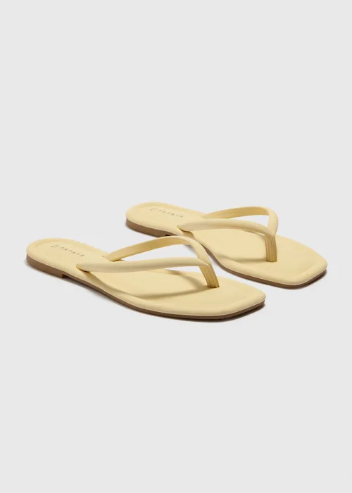 Yellow Toe Post Sandals - 3 Image 1