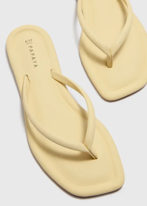 Yellow Toe Post Sandals - 3 Image 2