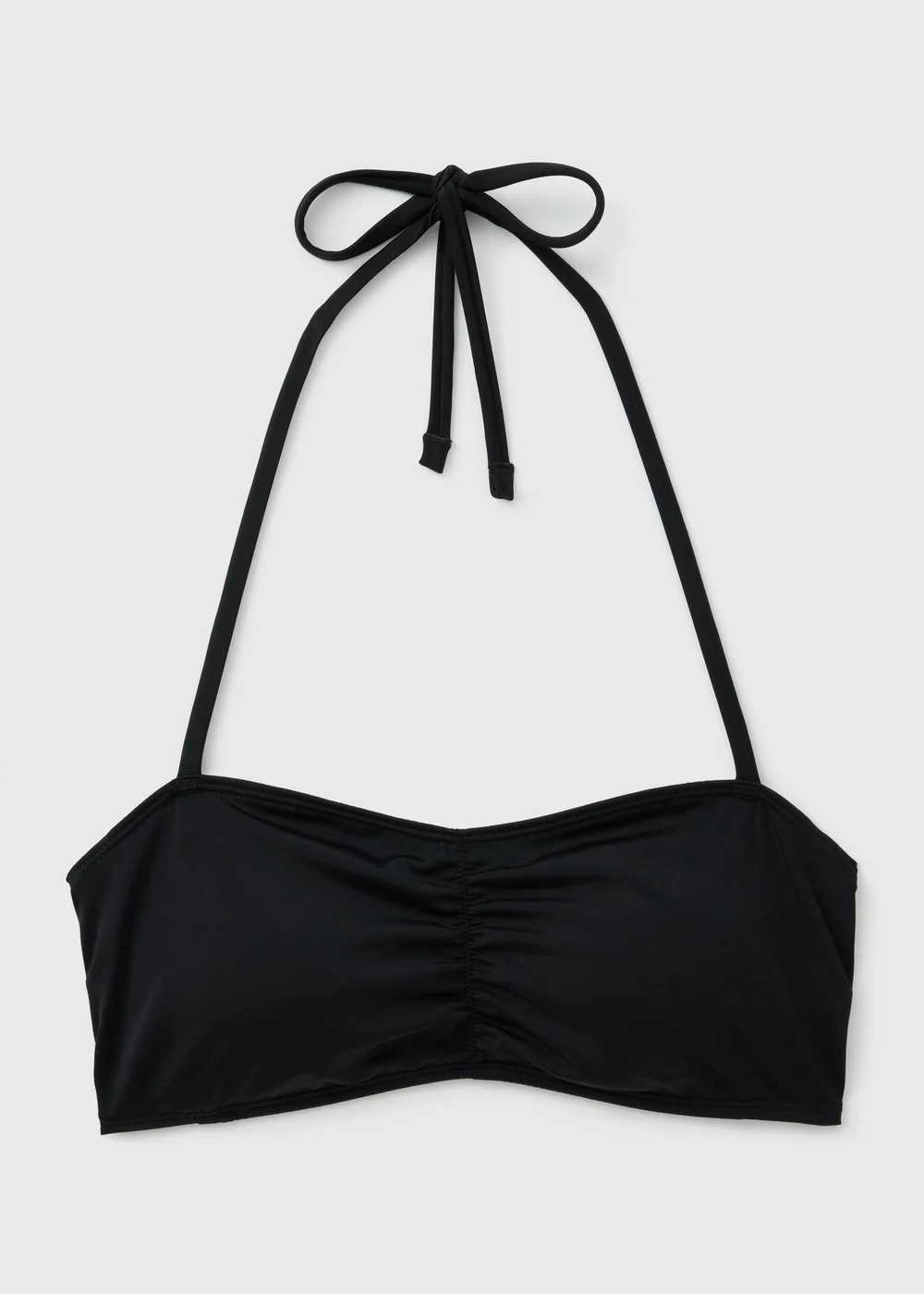 Black Halter Neck Bandeau Bikini Top - 6 Image 3