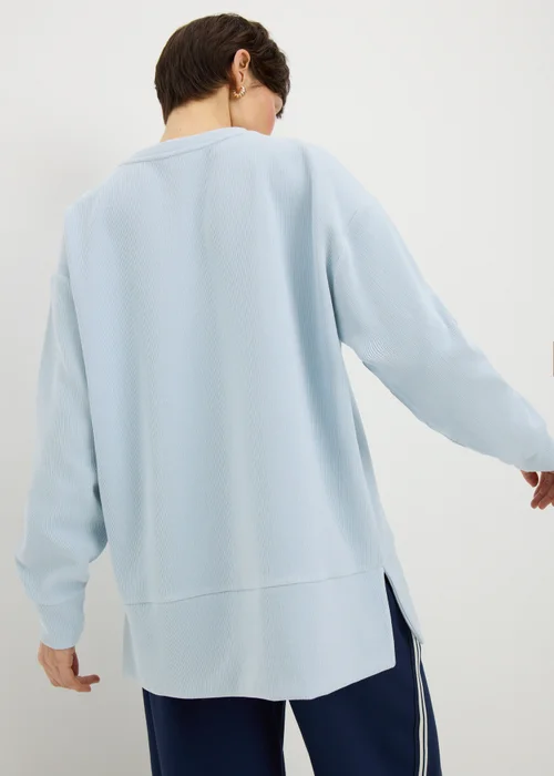 Souluxe Light Blue Longline Sweatshirt - M Image 1