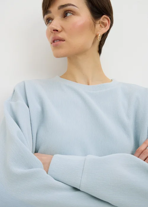 Souluxe Light Blue Longline Sweatshirt - M Image 2