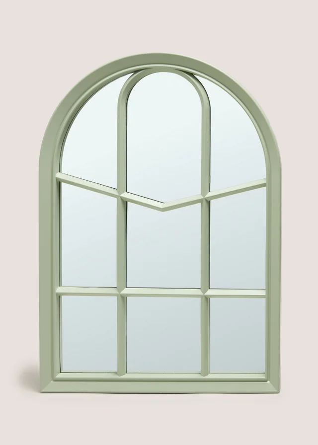 Green Arch Outdoor Mirror