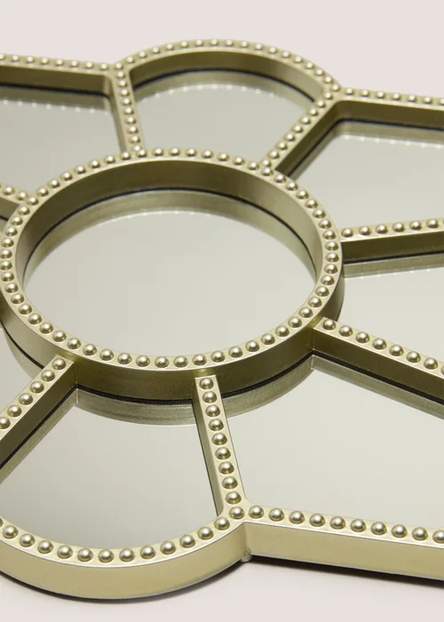 3 Piece Taupe Flower Outdoor Mirrors Image 2