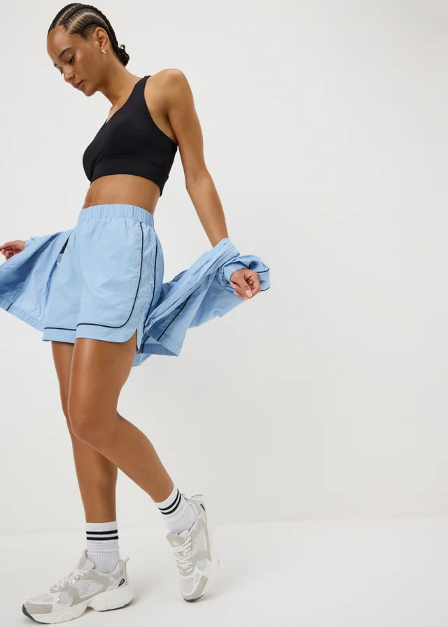 Souluxe Light Blue Piped Running Co Ord Shorts