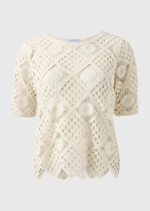 Cream Crochet Top - 8 Image 4