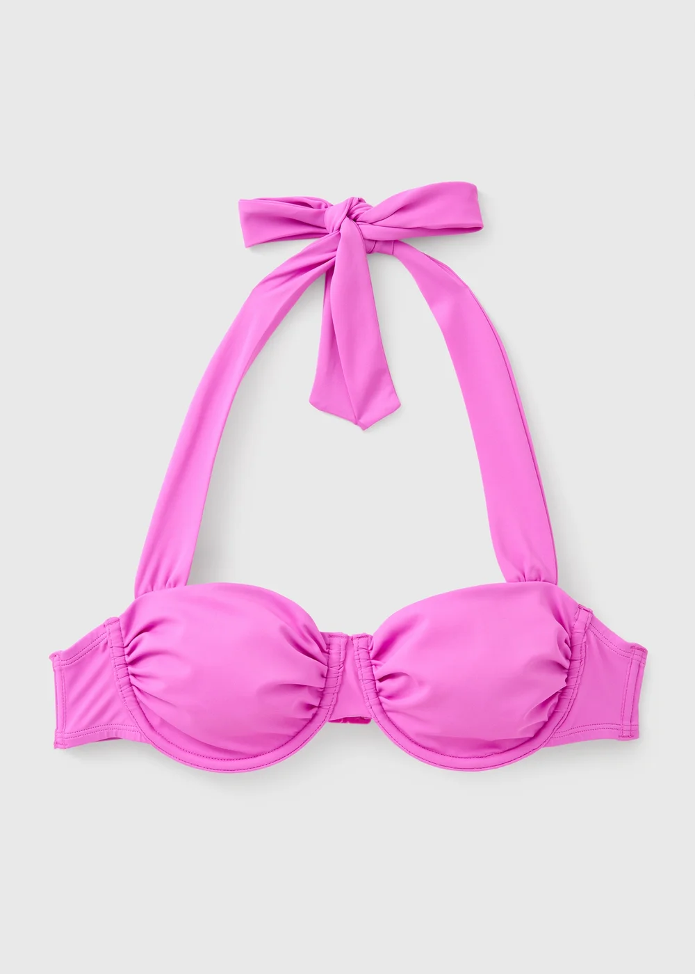 Magenta Ruched Underwired Bikini Top - 32A Image 3