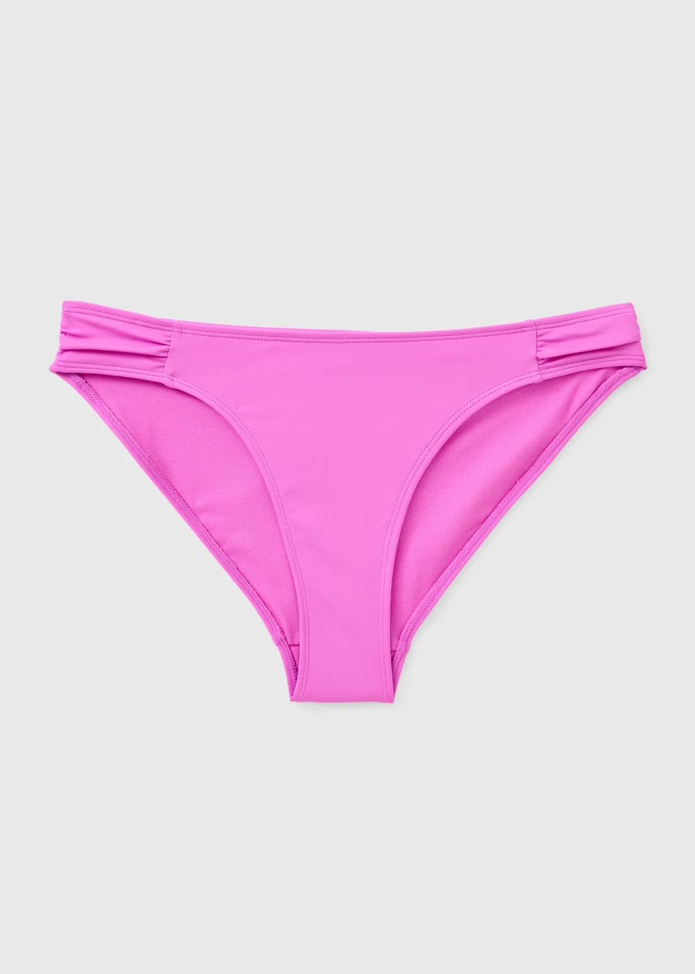 Magenta Ruched High Leg Bikini Bottoms - 22 Image 3
