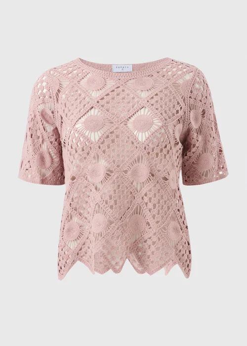 Light Pink Crochet Top - 10 Image 4