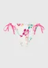 White Tropical Floral Tie Side Bikini Bottoms - 8 Image 1