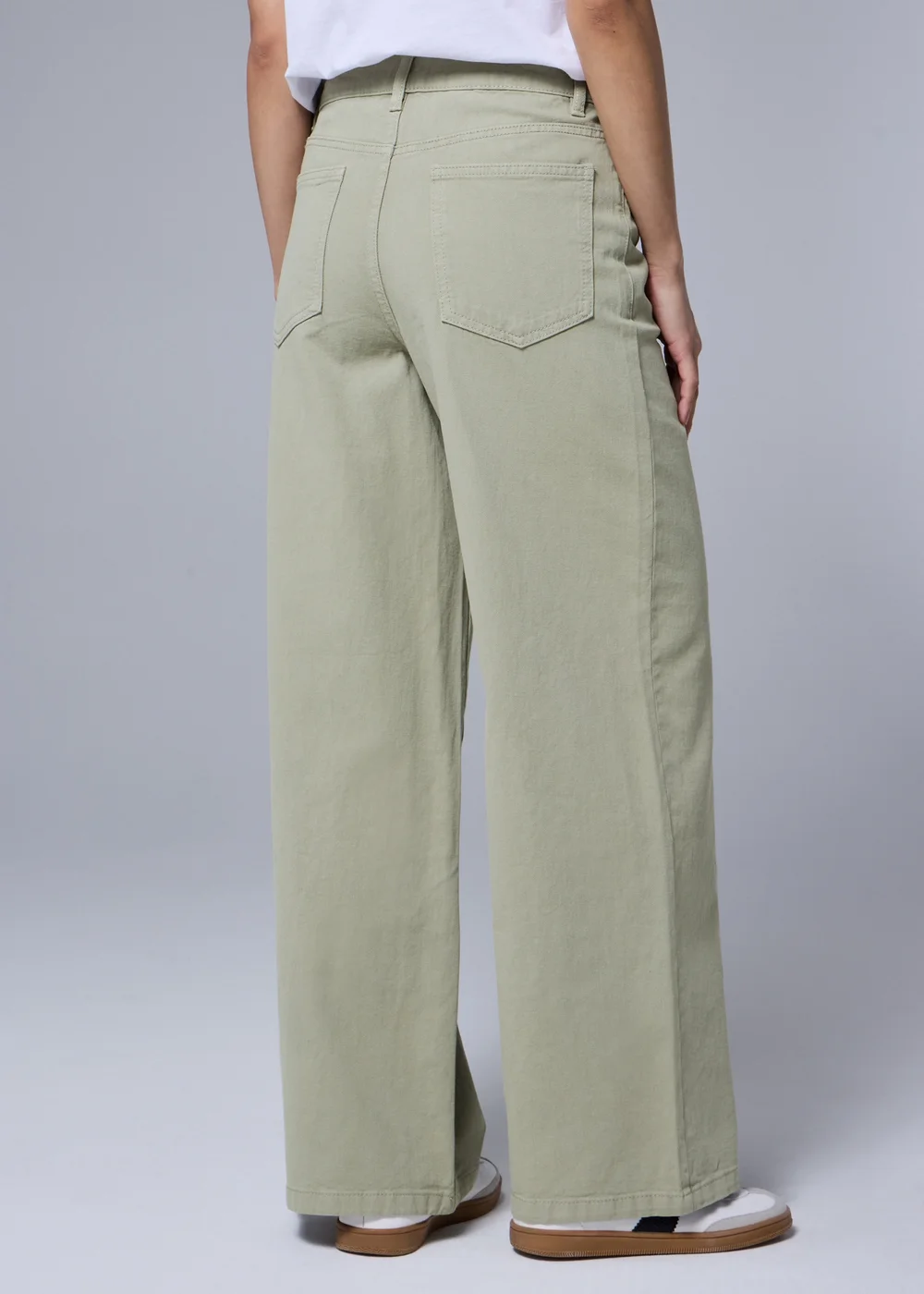 Green Wide Leg Jeans - 22/L29 Image 3