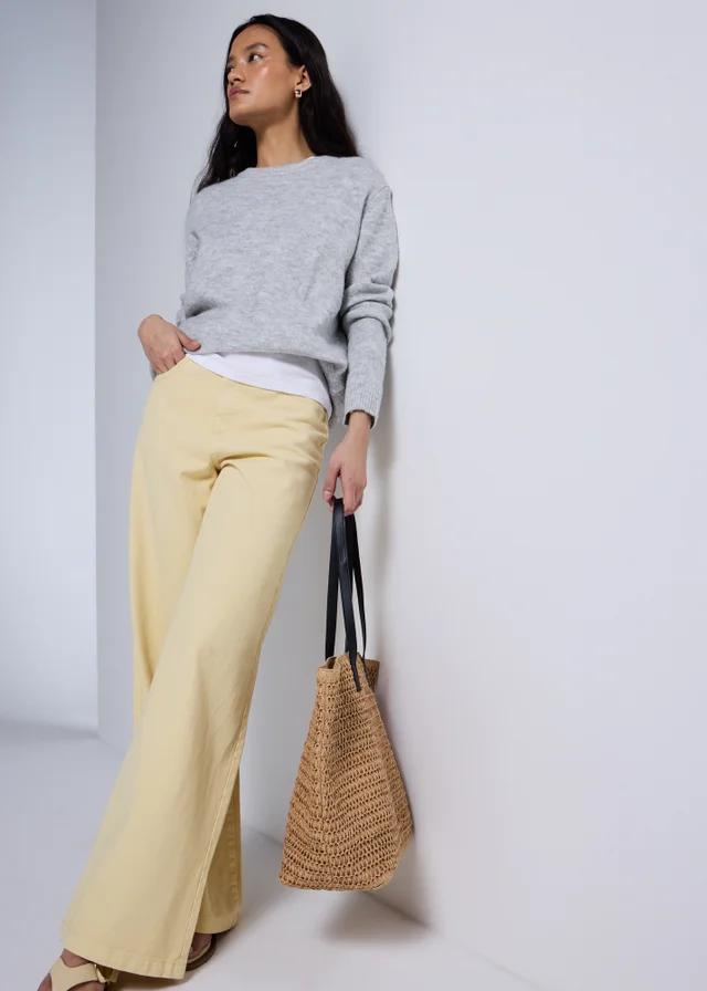 Yellow Wide Leg Jeans