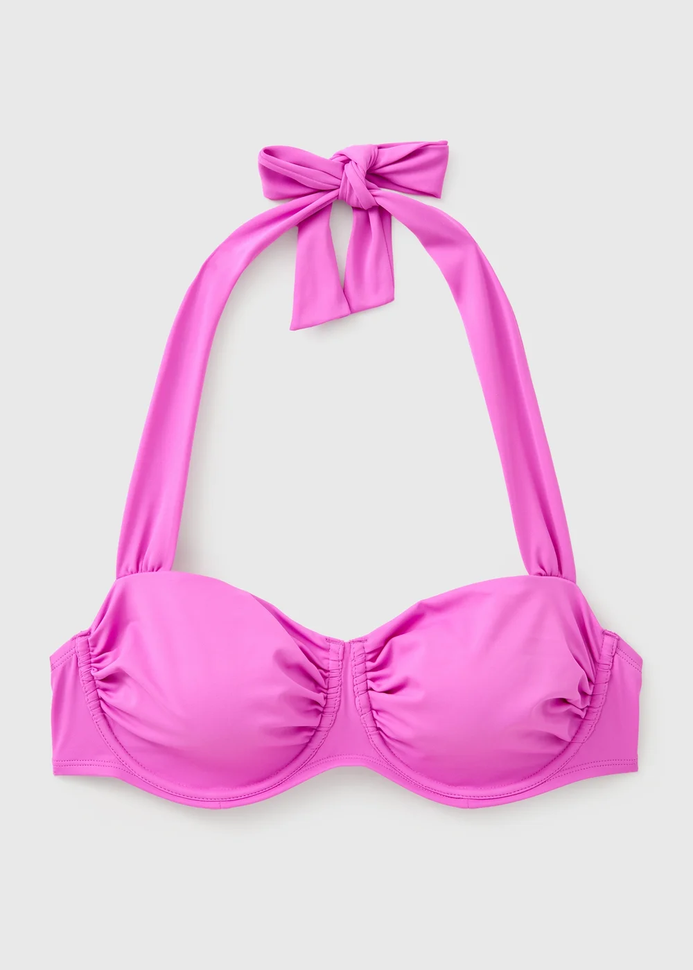 DD+ Magenta Ruched Underwired Bikini Top - 36DD Image 1