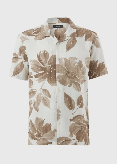 Brown Floral Watercolour Shirt - S Image 4