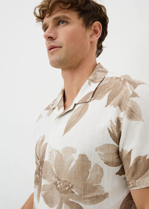 Brown Floral Watercolour Shirt - S Image 3