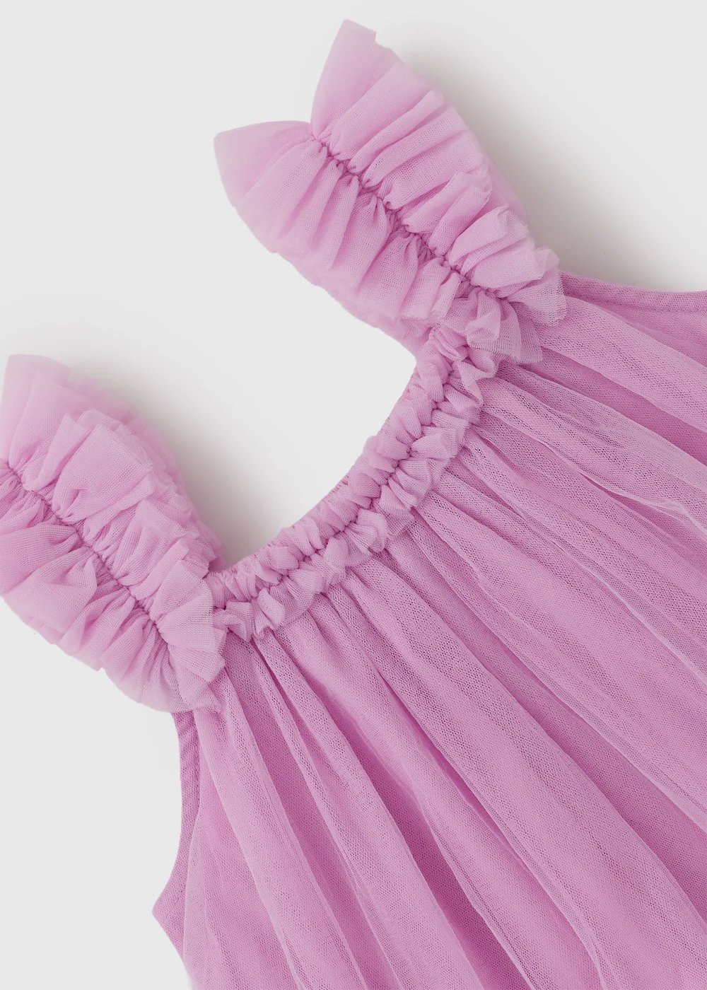 Girls Pink Frill Mesh Dress (1-10yrs) - 1-1.5 Yrs Image 2