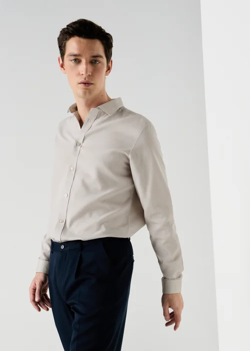 Taylor & Wright Stone Dobby Regular Fit Shirt - L Image 1