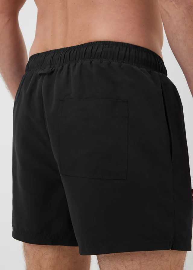 Black Essential Regular Fit Swim Shorts