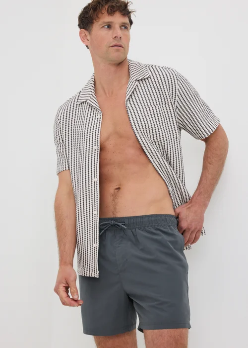 Charcoal Essential Regular Fit Swim Shorts - XXXL Image 1