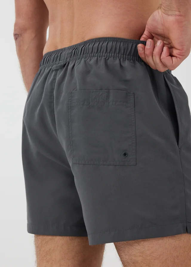 Charcoal Short Length Essential Swim Shorts