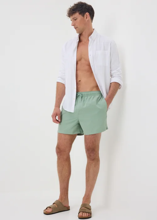 Sage Green Short Length Essential Swim Shorts - XS Image 1