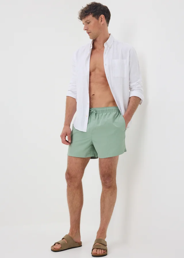 Sage Green Short Length Essential Swim Shorts