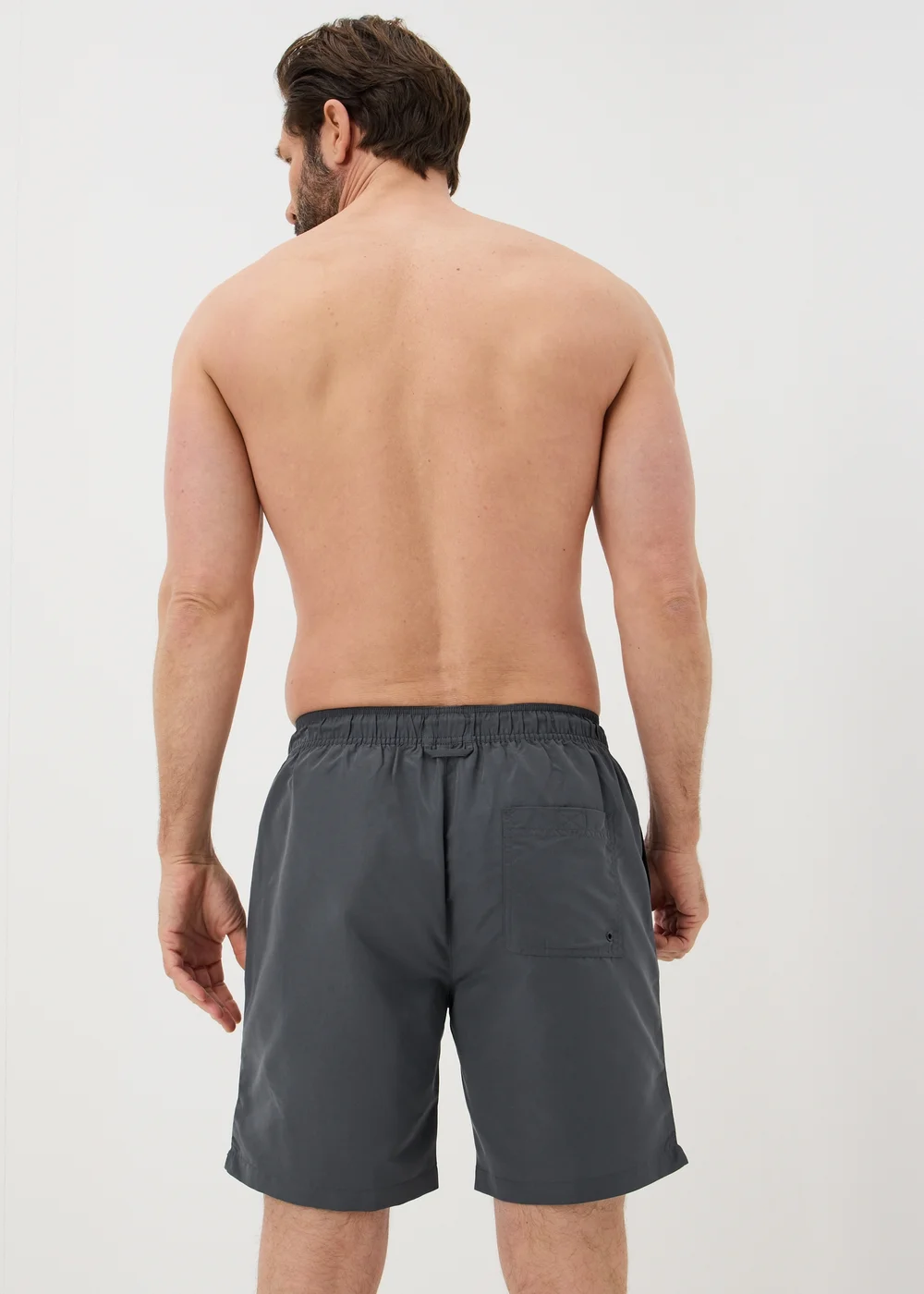 Charcoal Long Length Essential Swim Shorts - XXXL Image 2