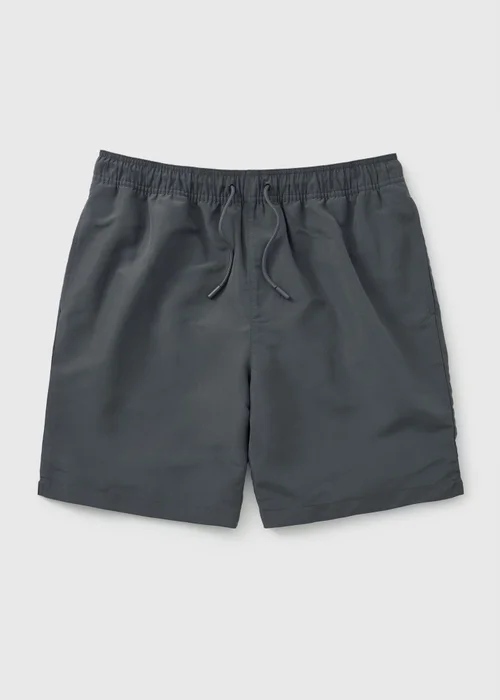 Charcoal Long Length Essential Swim Shorts - XXXL Image 3