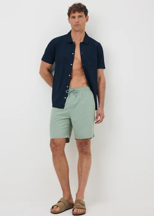 Sage Green Long Length Swim Shorts - XS Image 1