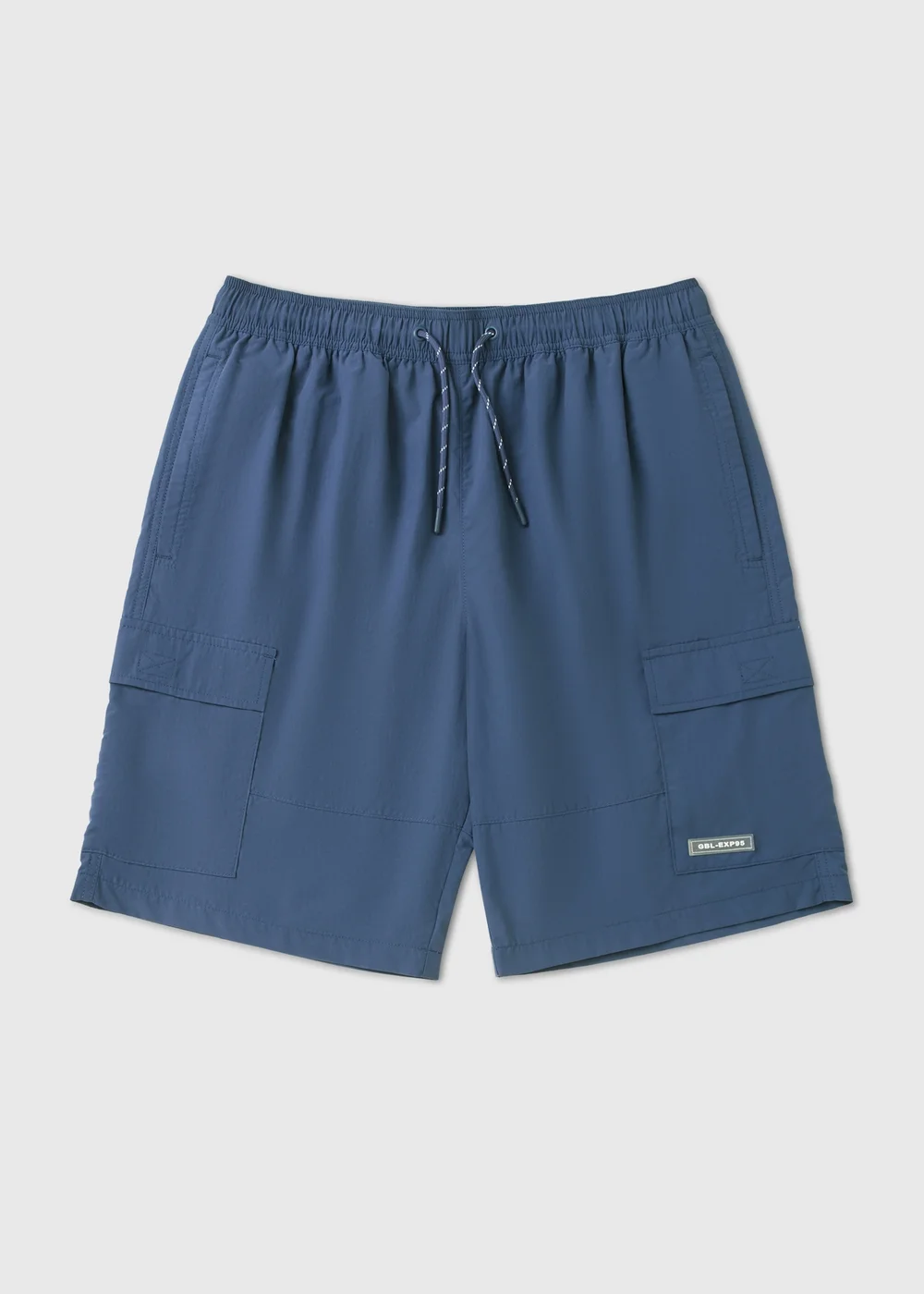Navy Long Length Cargo Swim Shorts - XS Image 3