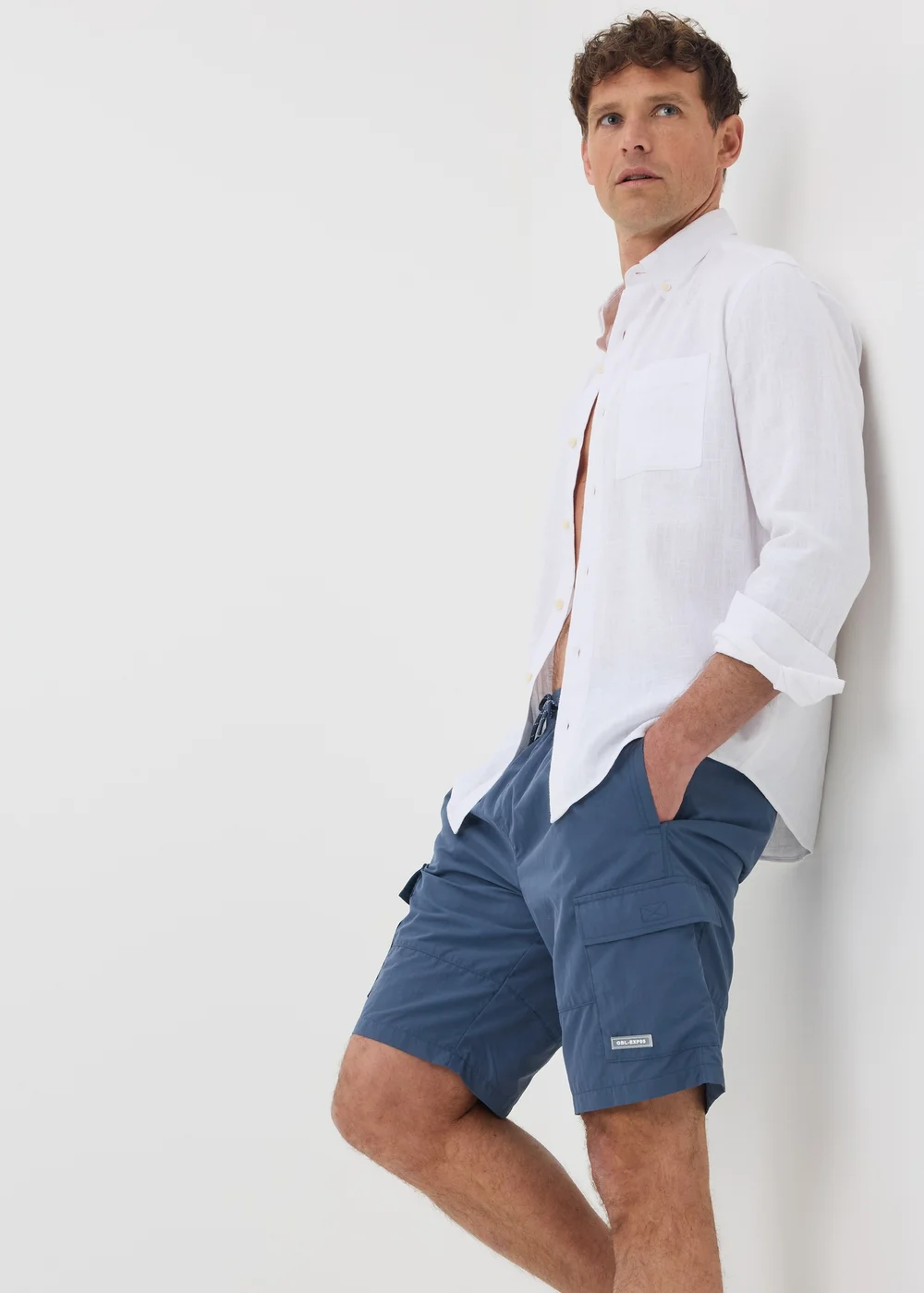 Navy Long Length Cargo Swim Shorts - XS Image 2
