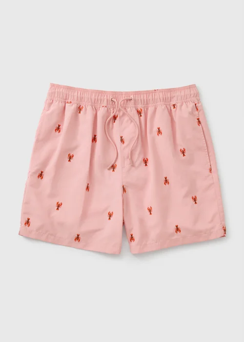 Pink Lobster Embroidered Swim Shorts - XXXL Image 3
