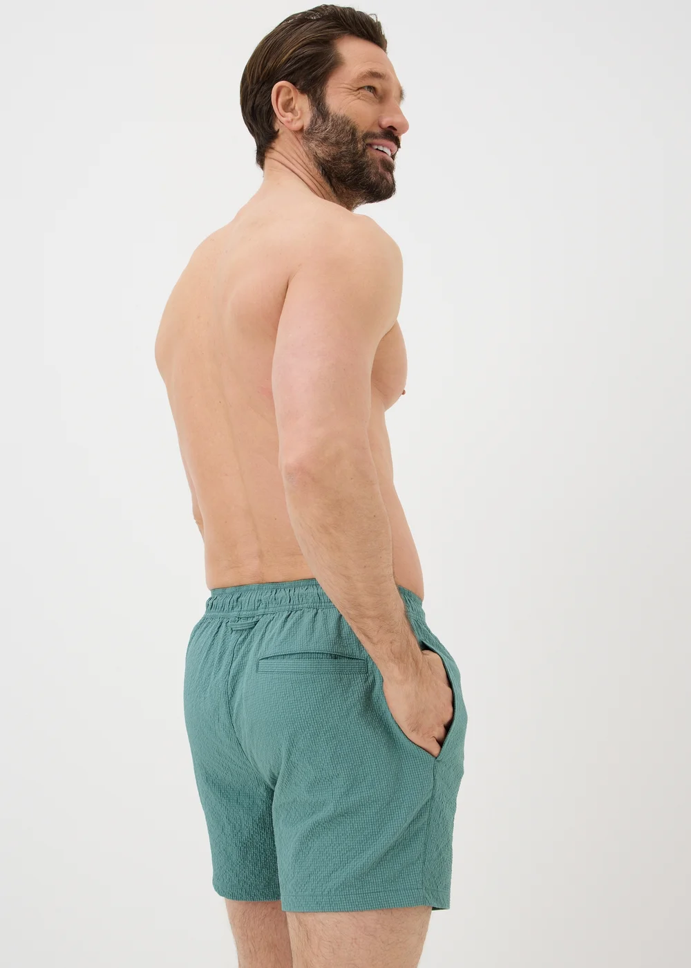 Green Seersucker Swim Shorts - XXXL Image 2