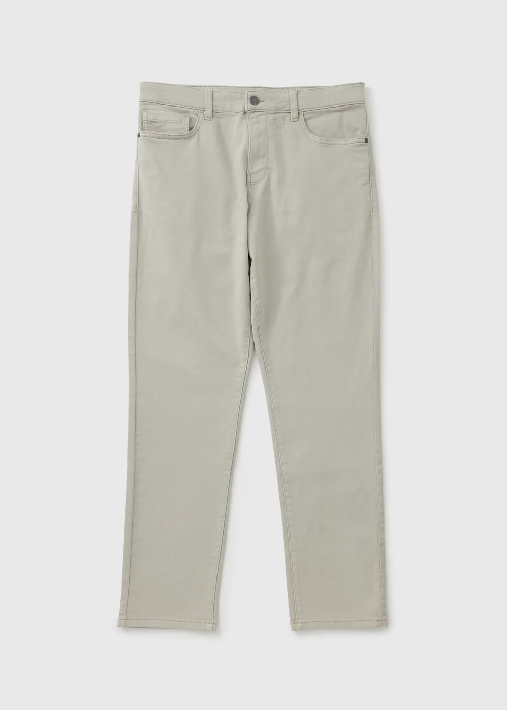 Light Grey 5 Pocket Slim Fit Trousers - 30 Waist Regular Image 3