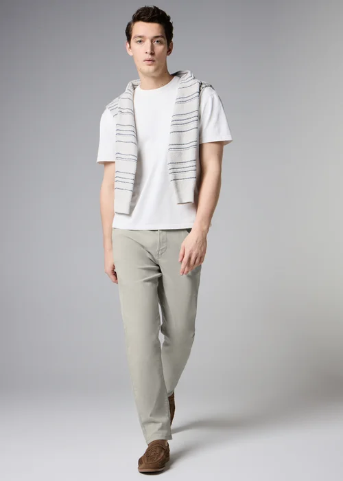 Light Grey 5 Pocket Slim Fit Trousers - 30 Waist Regular Image 2