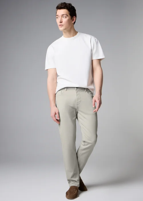 Light Grey 5 Pocket Slim Fit Trousers - 30 Waist Regular Image 1