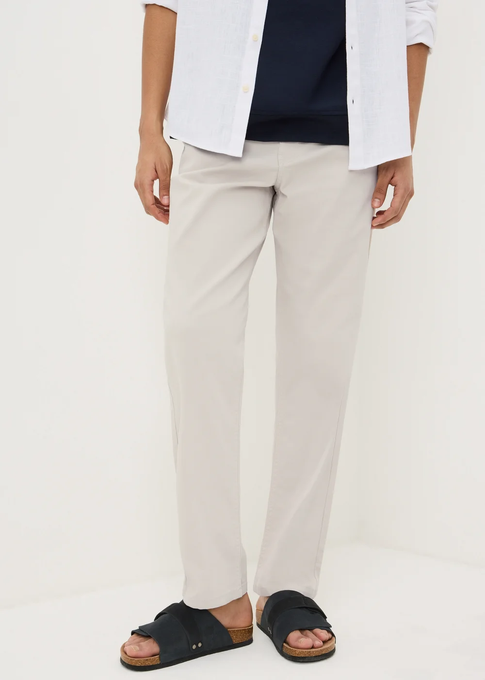 Bone Textured Straight Fit Chinos - 30 R Image 2