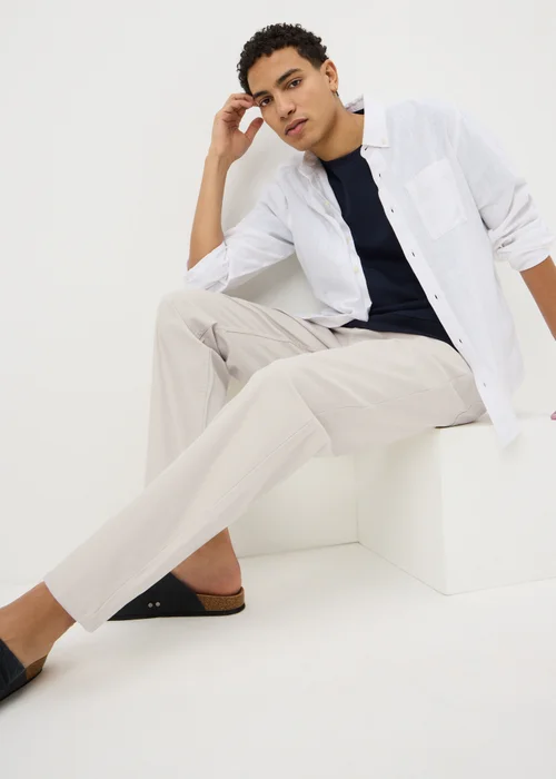 Bone Textured Straight Fit Chinos - 30 R Image 1