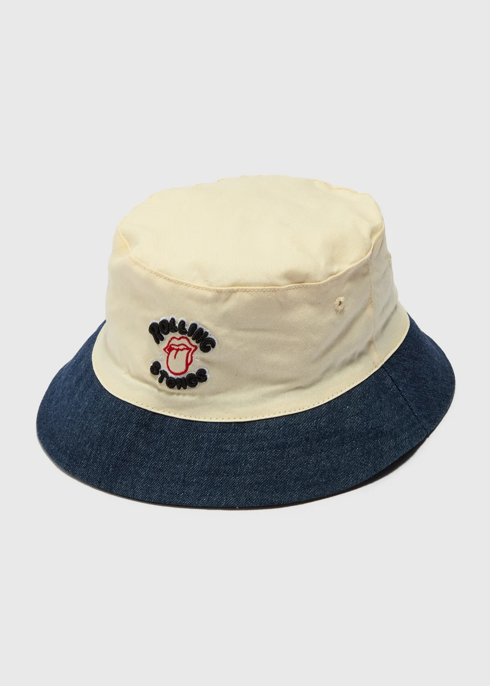 Ecru Rolling Stones Bucket Hat - Small/Medium Image 1