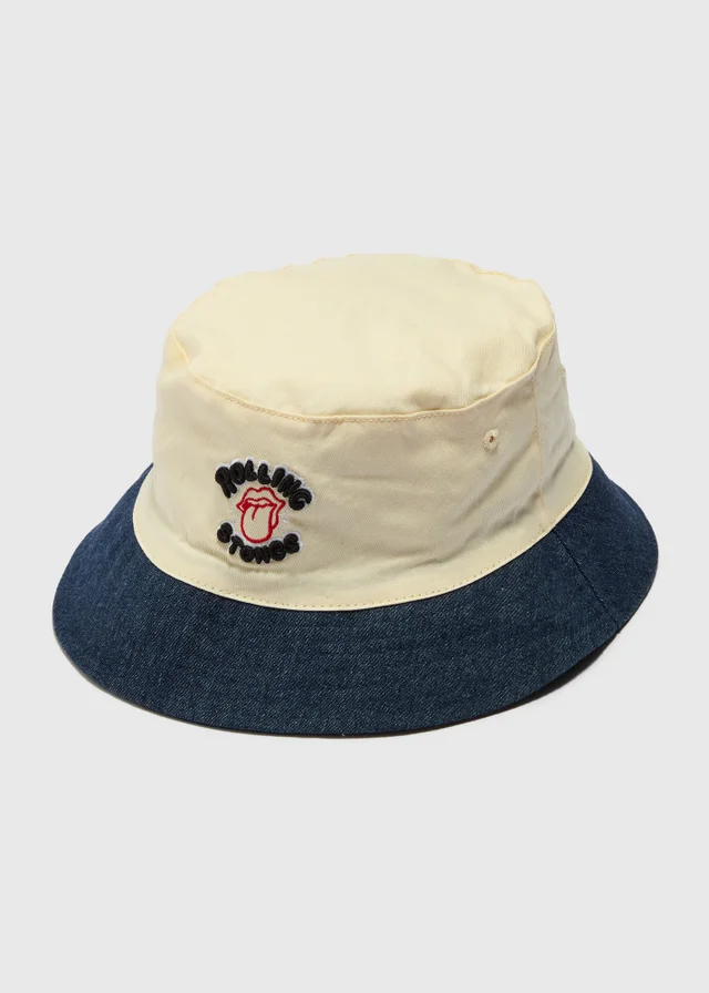 Ecru Rolling Stones Bucket Hat