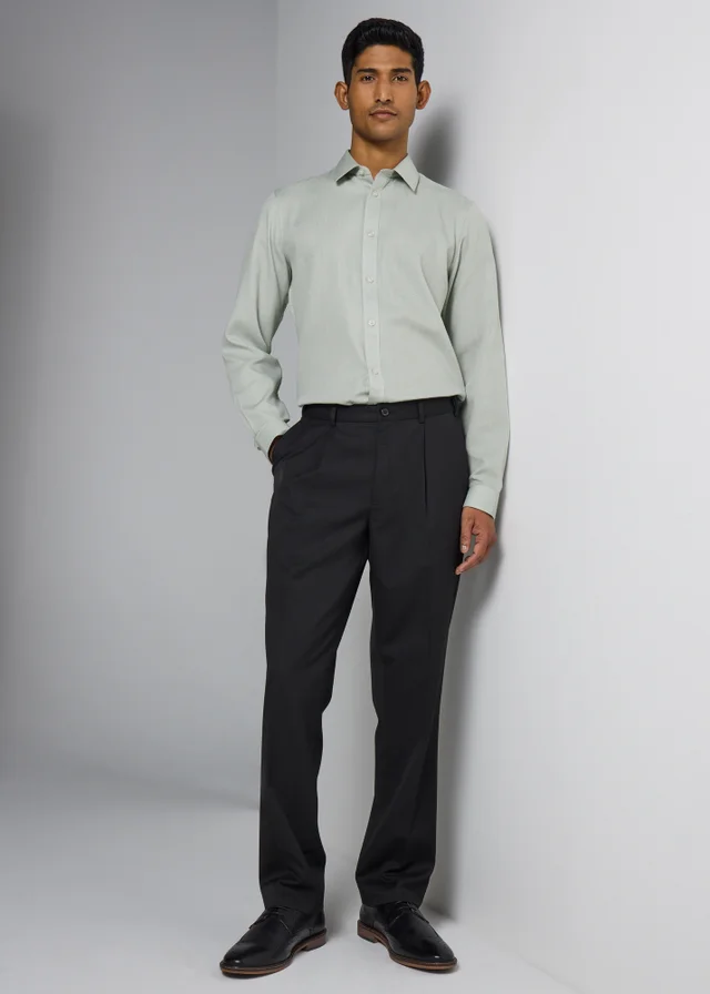 Taylor & Wright Green Textured Slim Fit Shirt