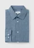 Taylor & Wright Blue Linen Blend Slim Fit Shirt - L Image 5