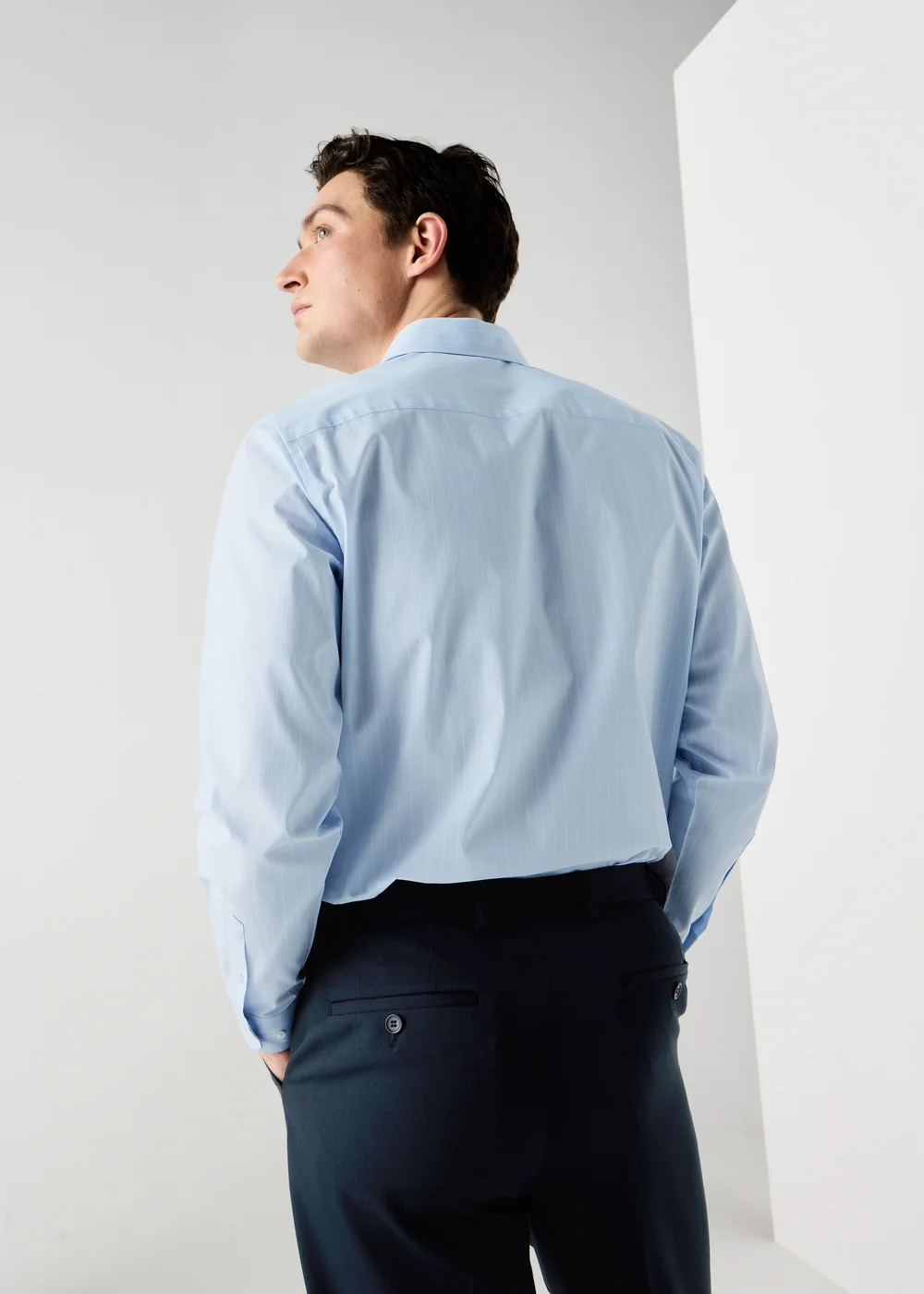 Taylor & Wright Blue Stripe Regular Fit Shirt - M Image 4