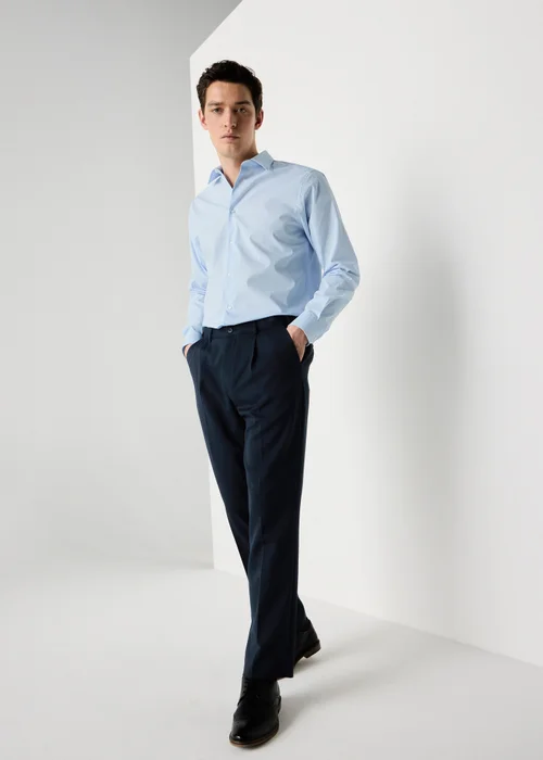 Taylor & Wright Blue Stripe Regular Fit Shirt - M Image 2