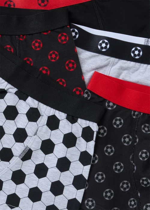 5 Pack Boys Multicolour Football Trunks (2-13yrs) - 10-11 yrs Image 2