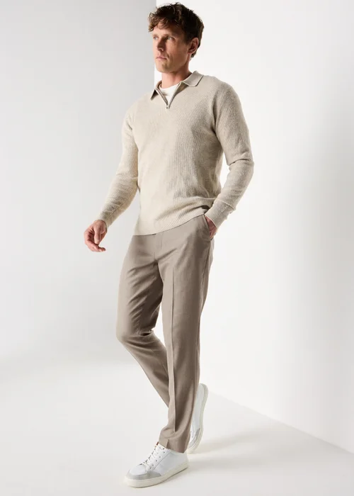 Taylor & Wright Stone Active Waist Slim Fit Trousers - 40/L33 Image 1