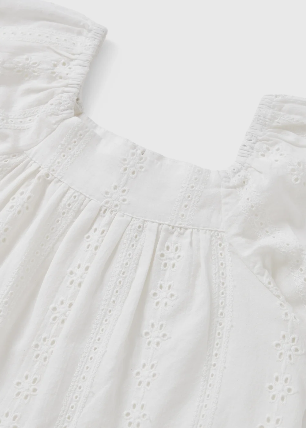 Girls White Broidery Dress (1-7yrs) - 3-4 Yrs Image 2
