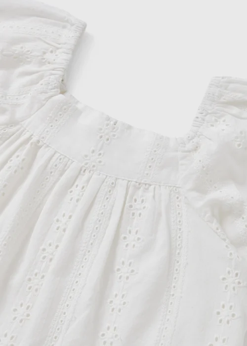 Girls White Broidery Dress (1-7yrs) - 3-4 Yrs Image 2