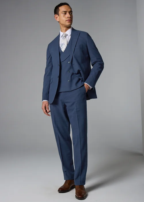 Taylor & Wright Highgrove Italian Navy Tailored Fit Suit Trousers - 32 Waist 29 Leg Image 2